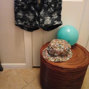 Rewash Blue Jean Floral Shorts